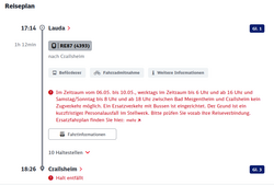 Screenshot aus dem DB Navigator